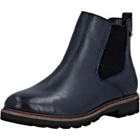 Remonte Chelseaboots , Damen, Gr. 43, blau (dunkelblau), Elastischer Einsatz, Leder, unifarben, Schuhe Chelseaboots, Winterstiefelette, Klassik-Boots mit wasserabweisender TEX-Membran, Topseller