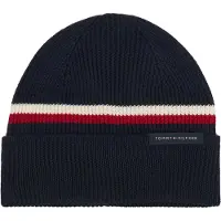 Tommy Hilfiger Beanie "TH RWB" aus Wollmix mit Global-Streifen