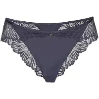 JOOP! Panty JOOP, Damen, Gr. 42, Mikrofaser, blau (hellgrau), Mikrofaser, Obermaterial: 85% Polyamid, 15% Elasthan, Unterhosen Panty, mit transparenter Spitze, aus Mikrofaser