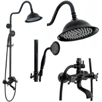 REA Duschgarnitur Retro Black