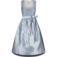 Spieth & Wensky Dirndl "Dirndl Kitz", Damen, Gr. 36, N-Gr, blau, festlich, regular fit, eckiger Ausschnitt, Kleider Dirndl, leicht strukturierte Oberfläche mit dezentem Schimmer