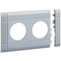 Hager GB10020LAN Blende 2-fach Steckdose zu BRH 100mm anreihbar halogenfrei alu lackiert