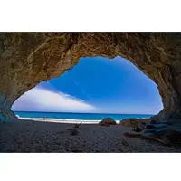 Papermoon Fototapete "Höhle Cala Luna Sardinien", bunt, B:2,5m L:1,9m, Vlies, Tapeten, Fototapete