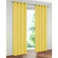 Wirth Vorhang "Holmsund 288g/qm" Gr. 3, gelb, B:132cm H:180cm, Chenille, Polyacryl, Gardinen, Vorhang
