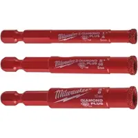 Milwaukee Diamantbohrer-Set 6, 8, 10 mm in PACKOUT kompatibler Box Diamantbohrer DIAMOND MAX 1/4" Hex Set 3-teilig