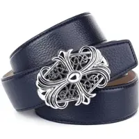 Anthoni Crown Ledergürtel , Damen, Gr. 110, blau (dunkelblau), Leder, unifarben, Gürtel Ledergürtel, in dunkelblau mit Unterführung und Ton in Ton Steppung