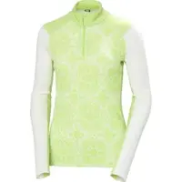 Helly Hansen Women's Lifa Merino Midweight Graphic Half-zip Base Layer luminous green folk art ao (409) M