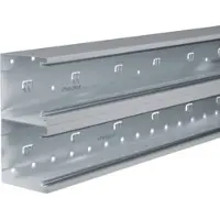 Hager BRS1002101DVERZ Brüstungskanal-Unterteil BRS 100x210mm Oberteil 2x80mm aus Stahlblech verzinkt - 2 Meter