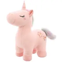 Sonstiges Plüsch Einhorn mit bunter Mähne Stofftier 40cm Rosa
