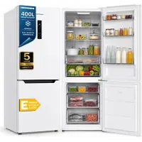Heinner HCNF-HM400DINVE++ Kühl-Gefrierkombination 400 L, Touchbedienung mit LED-Display,No Frost, Weiß