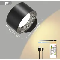 StarTech.com LED-Wandleuchte - Kabellos Wiederaufladbar Magnetisch - Touch-Schalter - Wandmontage - Schwarz - 1 Stück