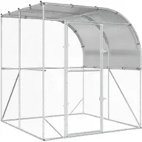 Syfax Hühnerunterkunft Silber 200 x 200 x 215 cm Verzinkter Stahl