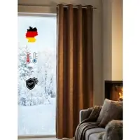 Wirth 1100000002199 "Trondheim B" Gr. 6, braun, B:131cm H:245cm, Chenille, Polyacryl, Gardinen, 1100000002199