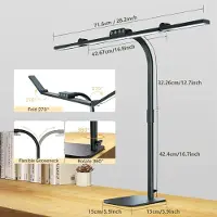 StarTech.com LED-Schreibtischlampe - 71,6 cm flexibler Schwanenhals - Dimmbar - Touch-Schalter - 21–30 W - Mit Standfuß - Schwarz