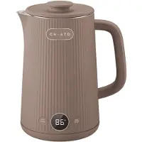 Chiato heatPLAY Groove Elektrischer Wasserkocher, 1,7 l – Graubraun