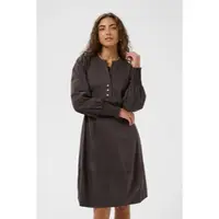 Culture Midikleid "Damen Kleid CUloretta", Damen, Gr. XXL, N-Gr, braun (demitasse), Obermaterial: 65% Baumwolle CO. 33% Polyester PES. 2% Elasthan EL., Kleider Midikleid