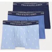 Ralph Lauren für Herren. 714830299224 Set aus 3 Boxershorts aus elastischer Baumwolle, blau (M), Heimtextilien
