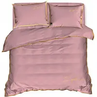 Cotton World Baumwolle World SOFT 2649 Bettwäsche Rosa Bestickt