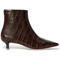 Ralph Lauren für Damen. 802P18303001 Gepunzte Stiefeletten Francesca in Braun (41), Leder, 3 bis 5 cm, Reißverschluss, Lässig