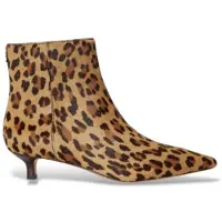 Ralph Lauren für Damen. 802P18304001 Stiefeletten Francesca aus beigem Kalbshaar (38), Leder, 3 bis 5 cm, Reißverschluss, Lässig, Tie