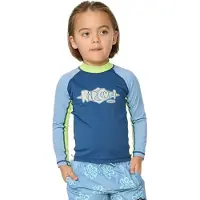 Rip Curl Elasthan Ride The Wave UPF Langarmshirt, hellblau, Konfektionsgröße 7-8