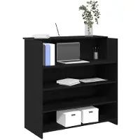 vidaXL Empfangstresen Schwarze Eiche 100 x 50 x 103,5 cm Holzwerkstoff