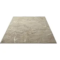 Merinos Teppich "Creation 50055", beige, B:160cm H:10mm L:230cm, Polyester, Teppiche, Teppich, elegant, glänzend, Kurzflor, Indoor, pflegeleicht, robust