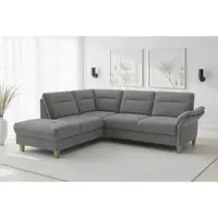 Sit&More "Pamela L-Form, B: 218 cm, optional Schlaffunktion & Bettkasten" wahlweise mit Armteilverstellung, Sofa mit Federkern, Sitzhöhe: 48 cm