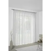 Wirth Vorhang "Sunday", weiß, B:142cm H:365cm, Jacquard, Baumwolle, Polyester, Gardinen, Vorhang, nach Maß