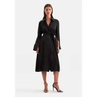 Seidensticker Sommerkleid , Damen, Gr. XXL (44), Normalgrößen, schwarz, 75% Acetat, 25% Polyester, unifarben, regular fit, Kleider Sommerkleid, 1/1 Kragen Uni