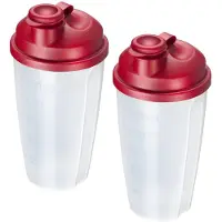 Westmark 2 Mix- und Schüttelbecher/Dressingshaker mit Mess-Skala, herausnehmbare