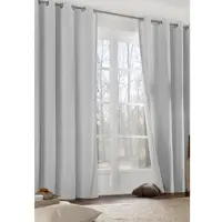 Wirth Vorhang "Neveres" Gr. 3, grau (platingrau), B:135cm H:225cm, Jacquard, Baumwolle, Gardinen, Vorhang