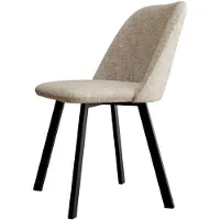 Mirjan 24 Stuhl K109, Elegante Wohnzimmerstühle, Polsterstuhl, Komfortable Stuhl mit Stahlkonstruktion (Farbe: Fredo 10, Füße: Schwarz)