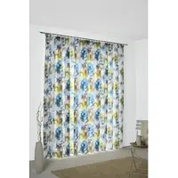 Wirth 1100000002199 "Molinella" Gr. 3, blau, B:142cm H:225cm, Jacquard, Polyester, Gardinen, 1100000002199