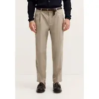 Bugatti 1100000002199 "Loose Fit", Herren, Gr. 40, Länge 34, beige (50, beige), 65% Baumwolle, 33% Lyocell, 2% Elasthan, unifarben, loose fit, Hosen 1100000002199, aus Baumwollmix mit Stretch