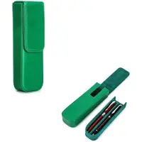 Merkloos Stiftetui Modernes Design - Federmäppchen für 2 Stifte - Pflanzengegerbtes Leder - Versteckte Magnetverschluss - Abnehmbarer Stifteinsatz - Langlebig und Umweltfreundlich