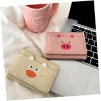 Markenlos Kleine Damenbörse mit Cartoon-Motiv und Fächern für Karten