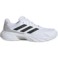 Adidas Tennisschuh PERFORMANCE "COURTJAM CONTROL 3 CLAY", Herren, Gr. 43, schwarz-weiß (cloud weiß, core schwarz, grau two), Synthetik, Textil, Schuhe Tennisschuh, für Sandplätze, Clay