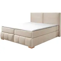 Home affaire 1100000002199 "Wehma", beige, B:170cm L:233cm, Struktur fein (100% Polyester), Komplettbetten, 1100000002199, inkl. Topper in 3 verschiedenen Matratzen, auch in Samtstoff