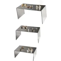 Merkloos Set von 3 Spiegel-Acryl-Display-Risern für Schmuck