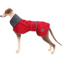 Merkloos Elzusha – Warmer Wintermantel für Hunde – Regenmantel für Greyhounds mit Innenfutter aus Schaffell