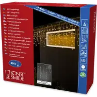 Dripio LED-Lichtvorhang, 400 amberfarbene Dioden, IP44, 24V, 30-70 cm