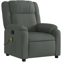vidaXL Massage-Relaxsessel, Stoff, Dunkelgrau