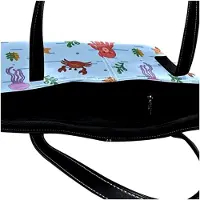 Markenlos Personalisierte Tragetasche mit Reißverschluss, Schultertasche für den Alltag, Arbeit und Schule, Mehrfarbig