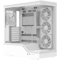 Aerocool P500A-WT, Midi Tower, PC, Weiß, ATX, micro ATX, Mini-ITX, SPCC, Gehärtetes Glas, Gaming