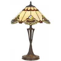 Casa Padrino Luxus Tiffany Tischleuchte Mehrfarbig Ø 40 x H. 60 cm - Luxus Qualität
