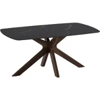 STONES Gemini - Fester Tisch (180 x 90 x 76 cm) aus schwarzer Keramik