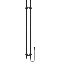 BELVIT Handtuchtrockner elektrisch, Badheizkörper, 150cm, 120W, Schwarz Matt
