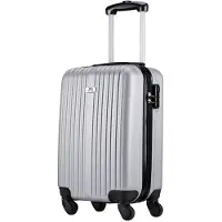 Slazenger Reisekoffer Hartschale Silber 53x33x20 cm mit 4 Rollen Zahlenschloss