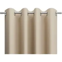 Neutex For You! Verdunkelungsvorhang NEUTEX FOR YOU "INSULA", beige (dunkelbeige), B:140cm H:295cm, Polyester, Gardinen, Verdunkelungsvorhang, Uni-Dimout für starke Verdunklung, nach Maß
